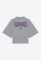 Palm Angels Logo Print Boxy T-shirt Gray PWAA020F24JER003/P_PALMA-0835