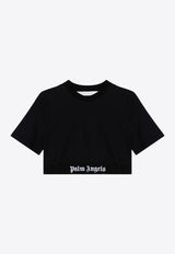 Palm Angels Classic Logo Cropped T-shirt Black PWAA067C99JER001/P_PALMA-1010