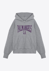 Palm Angels Logo Print College Hoodie Gray PWBB023F24FLE001/P_PALMA-0835