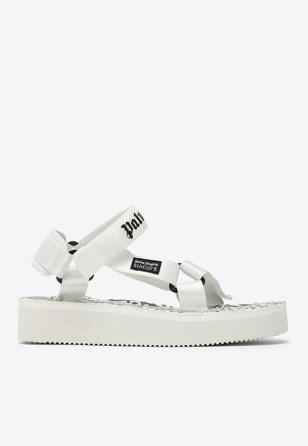 Palm Angels X Suicoke Monogram Depa Sandals White PWIH027S24MAT001/O_PALMA-0110