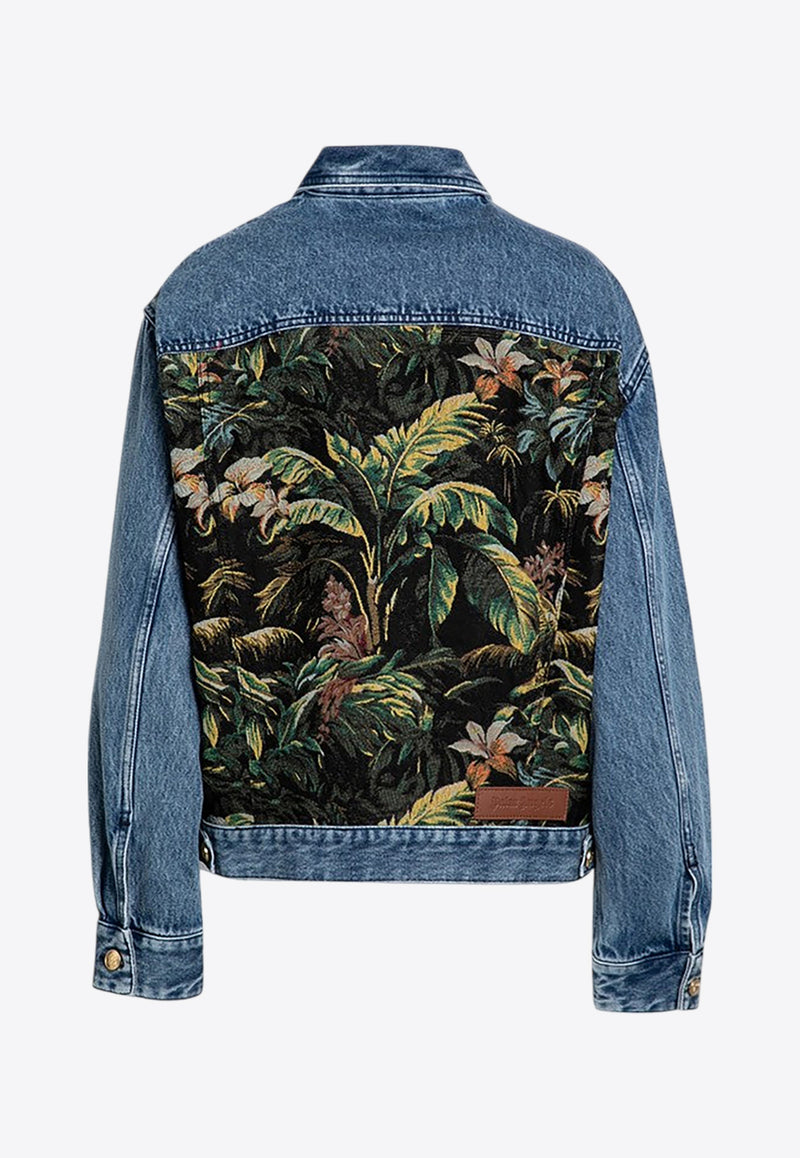 Palm Angels Jungle Paneled Denim Jacket Blue PWYE032F24DEN002/P_PALMA-4555