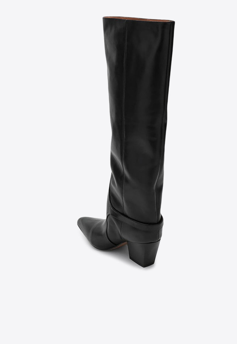 Paris Texas Jane 60 Leather Knee-High Boots Black PX1311XVT01/P_PATEX-BLK