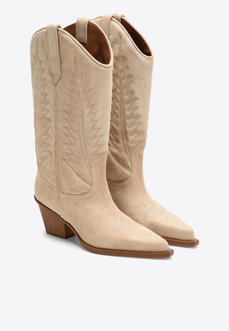 Paris Texas Rosario 60 Texan Suede Boots Ecru PX854BXV003/O_PATEX-EC