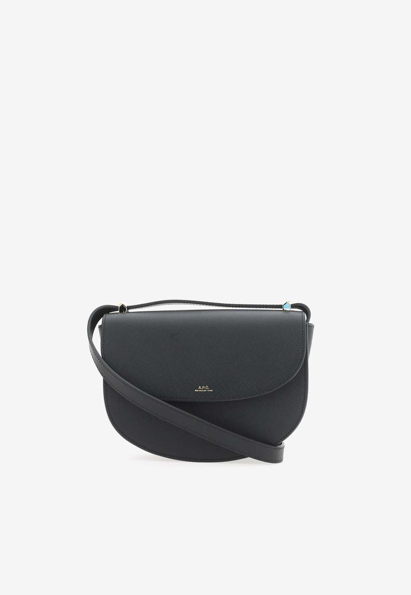 A.P.C. Genève Leather Crossbody Bag Black PXBJQ_F61161_LZZ