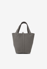 Hermès Picotin 18 in Gris Meyer Clemence Leather with Palladium Hardware