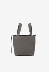 Hermès Picotin 18 in Gris Meyer Clemence Leather with Palladium Hardware