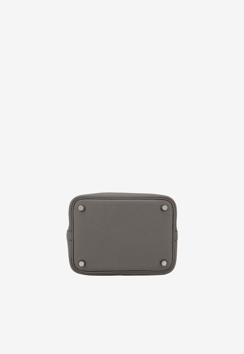 Hermès Picotin 18 in Gris Meyer Clemence Leather with Palladium Hardware