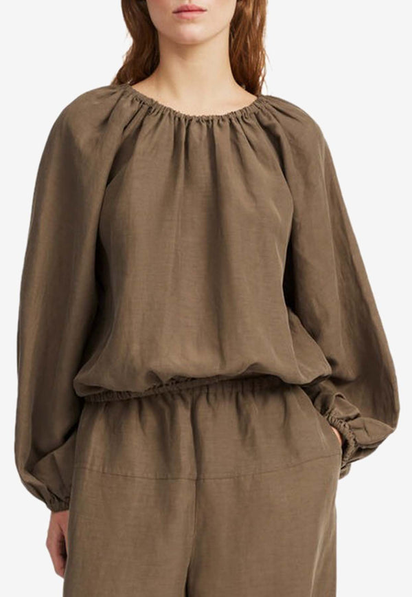 By Malene Birger Lalow Long-Sleeved Blouse Brown Q71784009BROWN