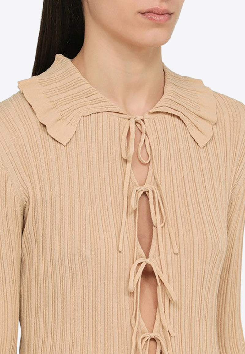 By Malene Birger Devora Knitted Cardigan Beige Q72089001CO/O_BYMAL-1U2