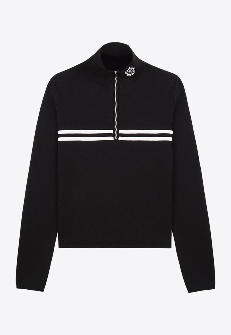 Sporty 
Rich Minimal Quarter Zip Sweatshirt QZAW233BKBLACK