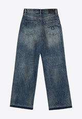 R13 Washed-Out Straight Jeans Blue R13WD038DE/P_R13-D213C