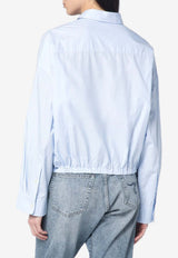 R13 Elasticated Border Long-Sleeved Shirt Light Blue R13WR269CO/Q_R13-R252B