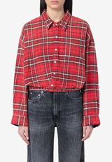 R13 Checked Long-Sleeved Shirt Red R13WR269WCO/Q_R13-R459B