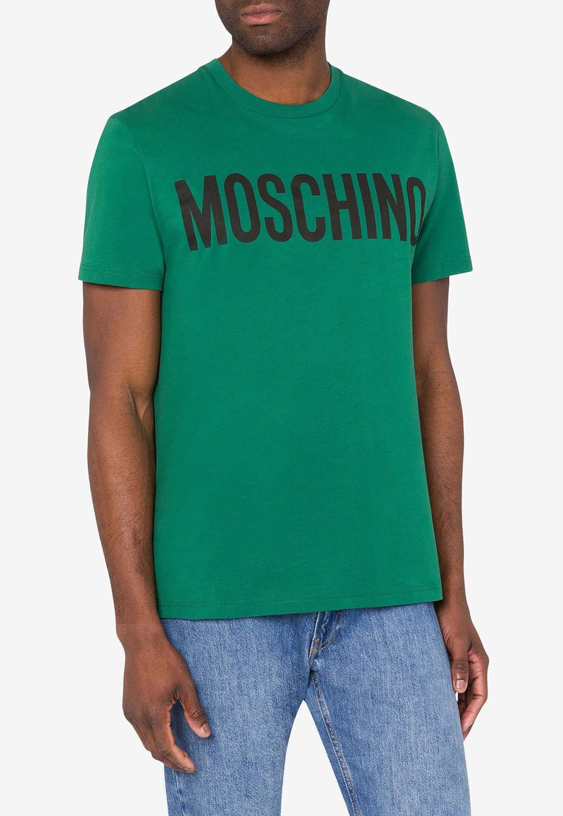 Moschino Logo Print Short-Sleeved T-shirt RA070170411389 1389 Green