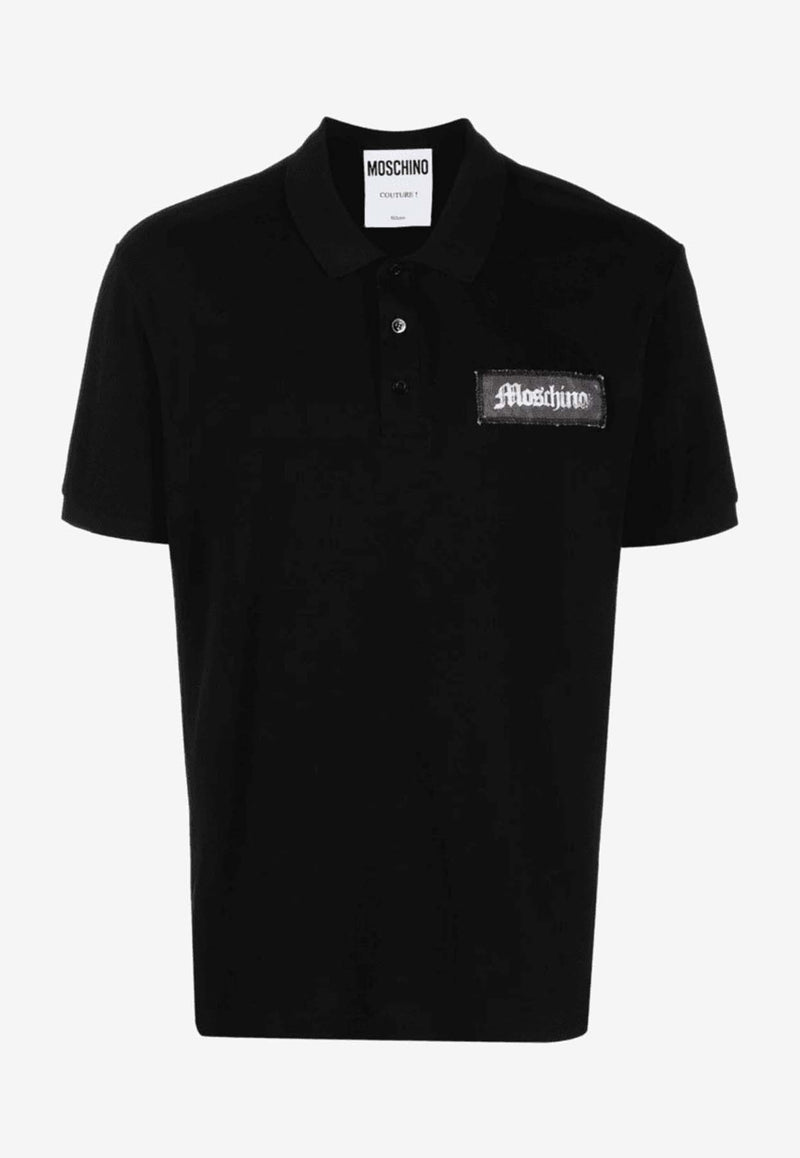 Moschino Logo Short-Sleeved Polo T-shirt RA160270420555 0555 Black