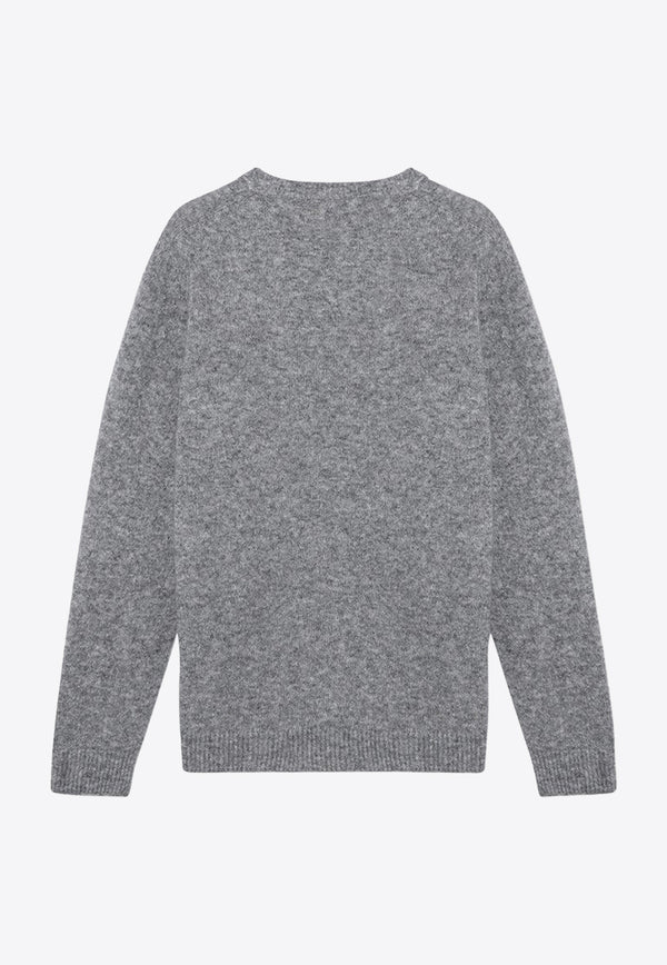 Roberto Collina Wool and Cashmere Crewneck Sweater Gray RA32001RA32/P_ROBER-18