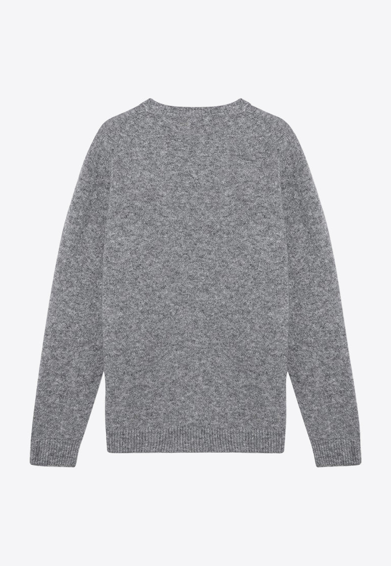 Roberto Collina Wool and Cashmere Crewneck Sweater Gray RA32001RA32/P_ROBER-18