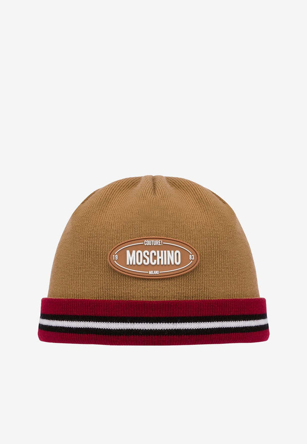 Moschino Logo Wool Beanie RA360370001085 1085 Brown