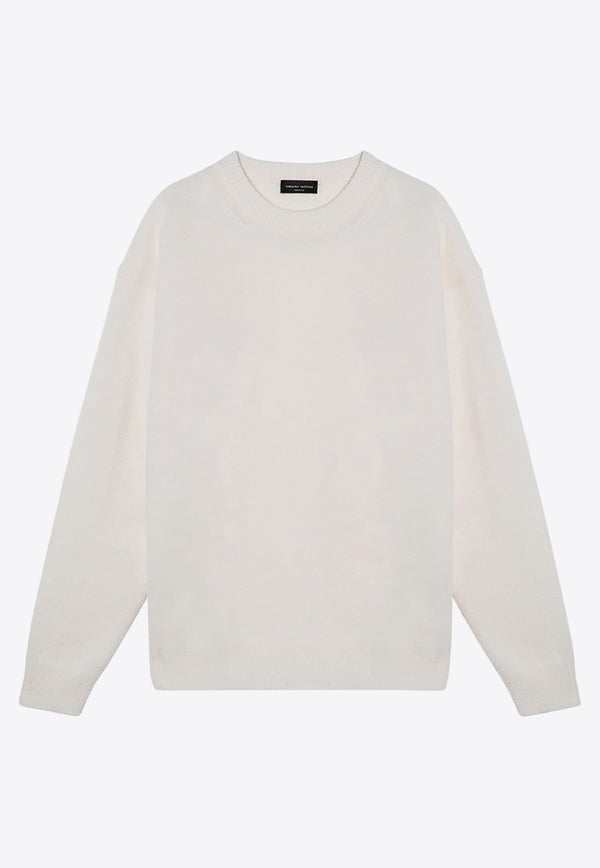 Roberto Collina Merino Wool Crewneck Sweater White RA37401RA37/P_ROBER-02