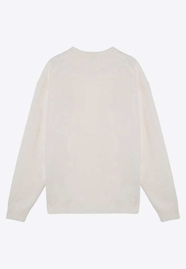 Roberto Collina Merino Wool Crewneck Sweater White RA37401RA37/P_ROBER-02