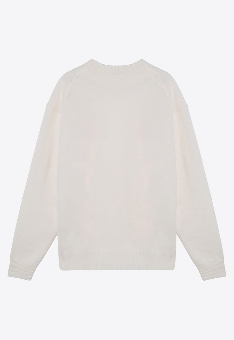 Roberto Collina Merino Wool Crewneck Sweater White RA37401RA37/P_ROBER-02