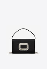 Roger Vivier Micro Pilgrim Satin Top Handle Bag Black RBWABDH0000RS0B999 B999