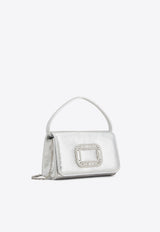 Roger Vivier Micro Pilgrim Metallic Leather Crossbody Bag  Silver RBWABDH0000T0H/Q_ROGVI-B200