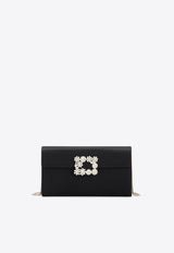 Roger Vivier Efflorescence Crystal Embellished Satin Clutch Black RBWAMFD0200RS0/Q_ROGVI-B999