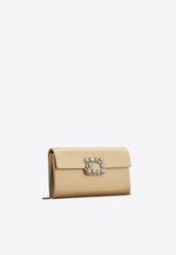 Roger Vivier Efflorescence Crystal Embellished Satin Clutch Beige RBWAMFD0207RS0/Q_ROGVI-C603