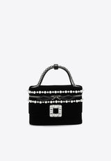 Roger Vivier Rhinestone Embellished Vanity Bag Black RBWANMH70000LU/P_ROGVI-B999