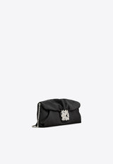 Roger Vivier Efflorescence Satin Clutch Bag Black RBWANVC0200RS0B999 B999