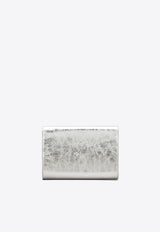 Roger Vivier Mini Efflorescence Metallic Leather Clutch Silver RBWANVD0100T0HB200 B200