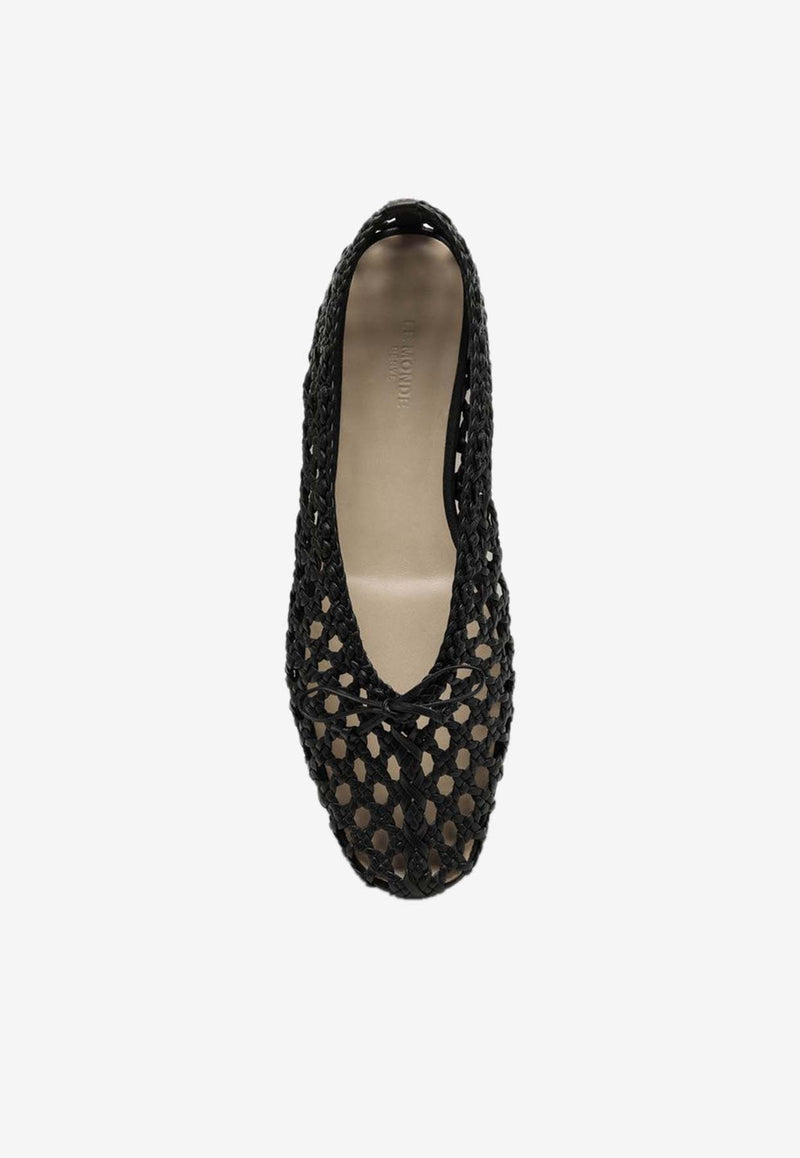 Le Monde Béryl Regency Woven Ballet Flats Black REGWOV/O_LEMOB-BLA