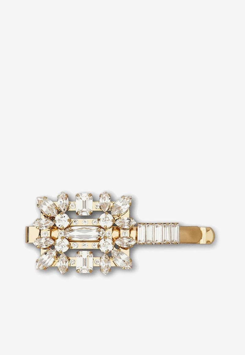 Roger Vivier Crystal Embellished Buckle Hair Clip REWAC020101AGKG005 G005 Gold