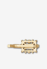 Roger Vivier Crystal Embellished Buckle Hair Clip REWAC020101AGKG005 G005 Gold