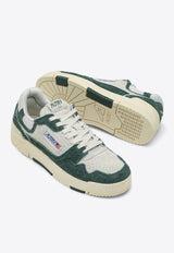 Autry CLC Suede and Mesh Sneakers Green ROLMSH05/P_AUTRY-SH05