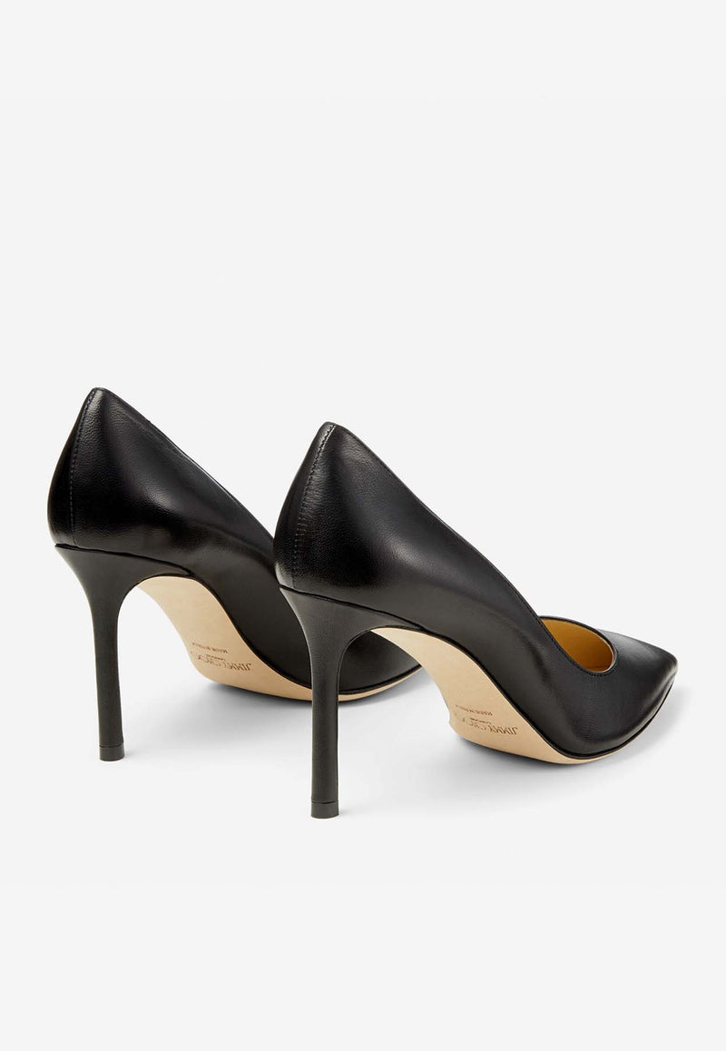 Romy 85 Leather Pumps Jimmy Choo ROMY 85 KID BLACK