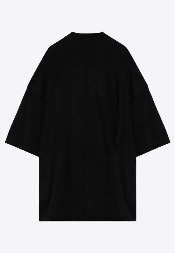 Rick Owens Tommy T Oversized Logo T-shirt Black RR02D6283RNEM7/P_RICKO-0908