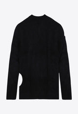 Rick Owens Subhuman Alpaca-Blend Sweater Black RR02D6695KWP/P_RICKO-09