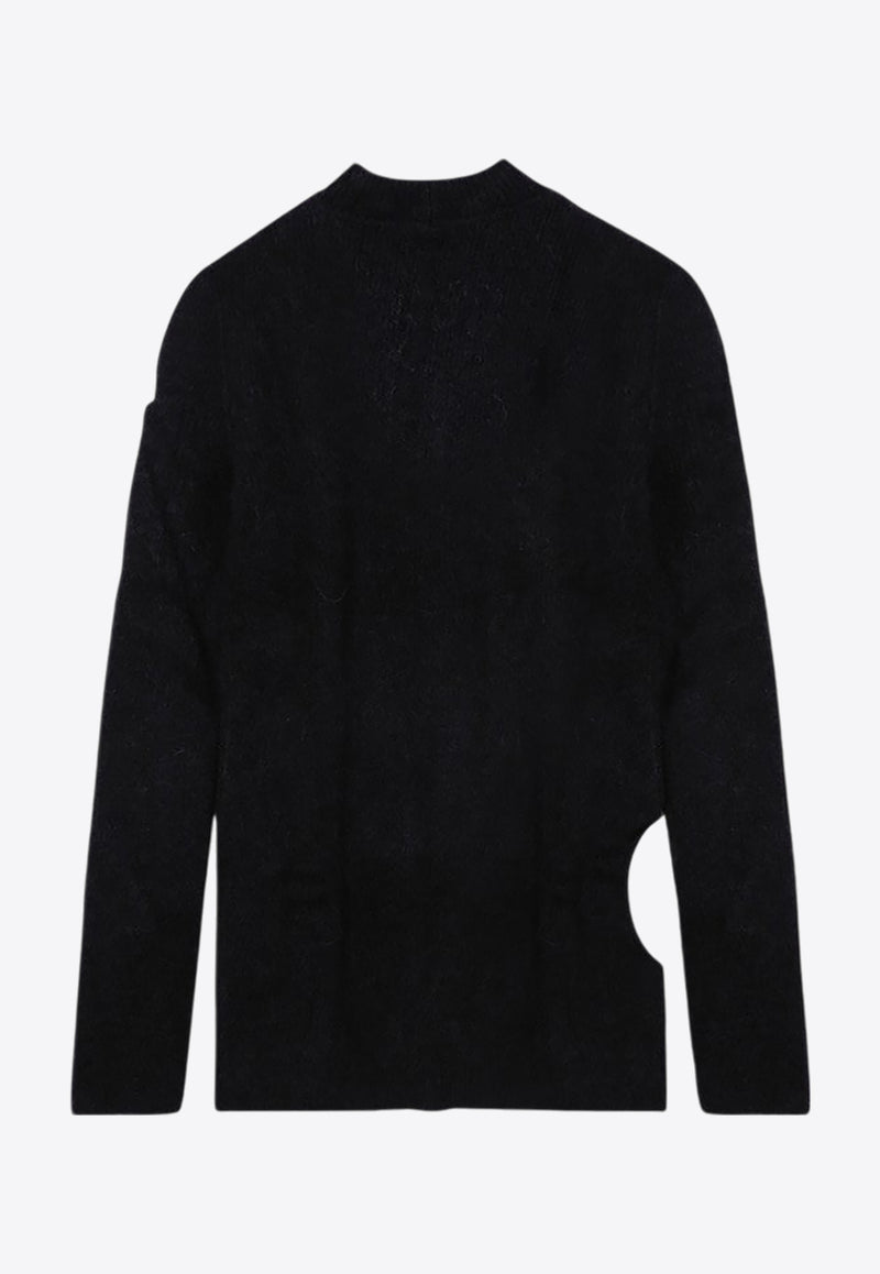 Rick Owens Subhuman Alpaca-Blend Sweater Black RR02D6695KWP/P_RICKO-09