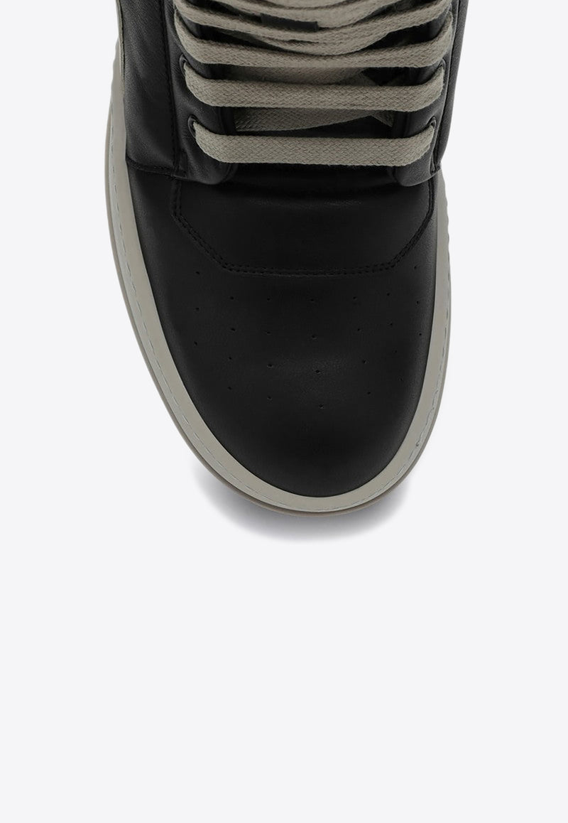 Rick Owens Mega Geobaskets High-Top Sneakers Black RR02D6855LCO/P_RICKO-988