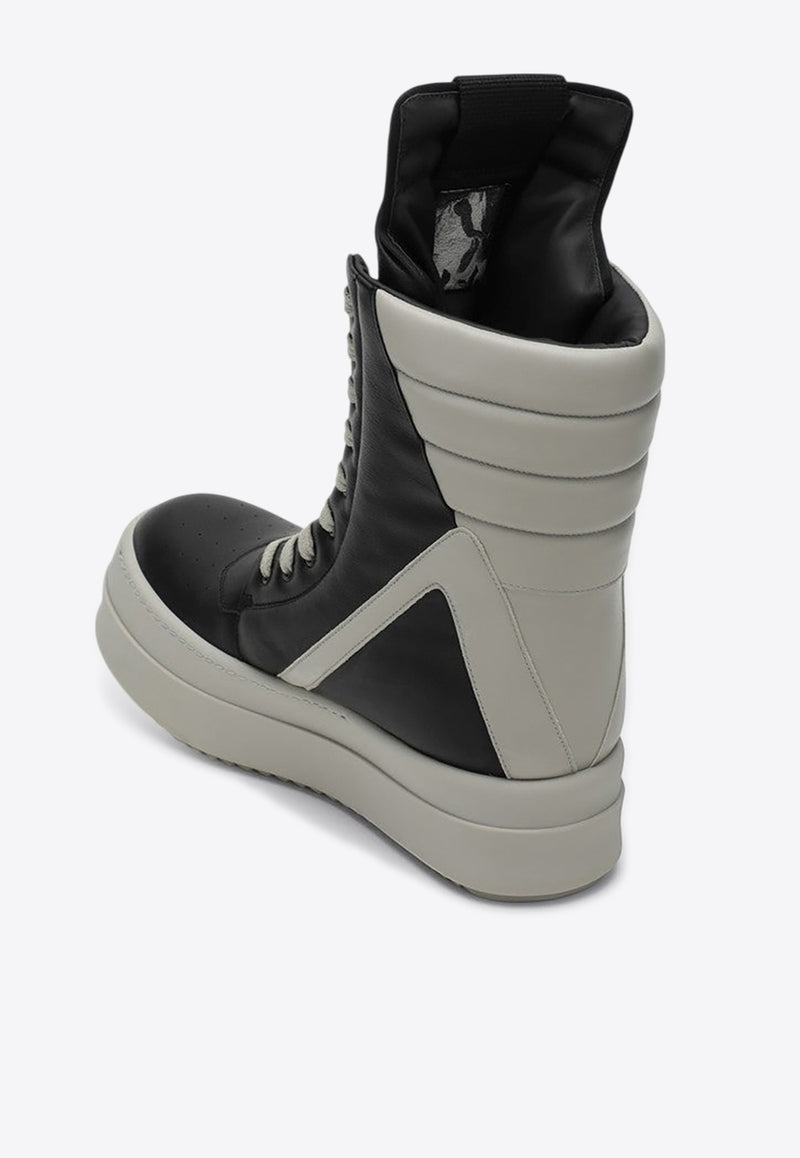 Rick Owens Mega Geobaskets High-Top Sneakers Black RR02D6855LCO/P_RICKO-988