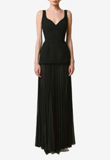 Dalood Pleated Tailored Gown Black RS2522BLACK