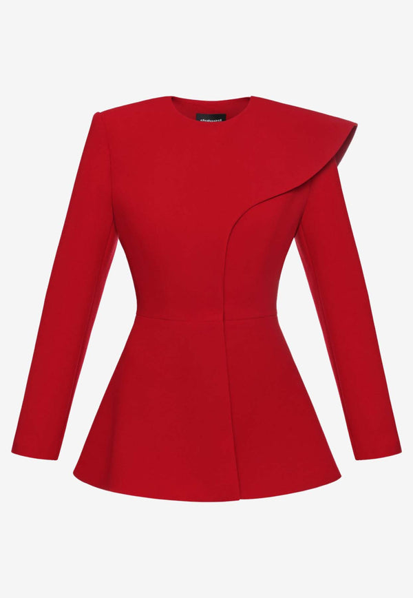 Dalood Sophie Asymmetrical Blazer Red RS2535RED