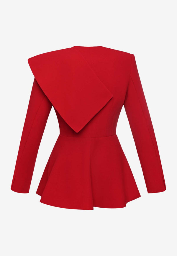 Dalood Sophie Asymmetrical Blazer Red RS2535RED