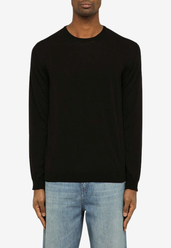 Roberto Collina Crewneck Basic Sweater Black