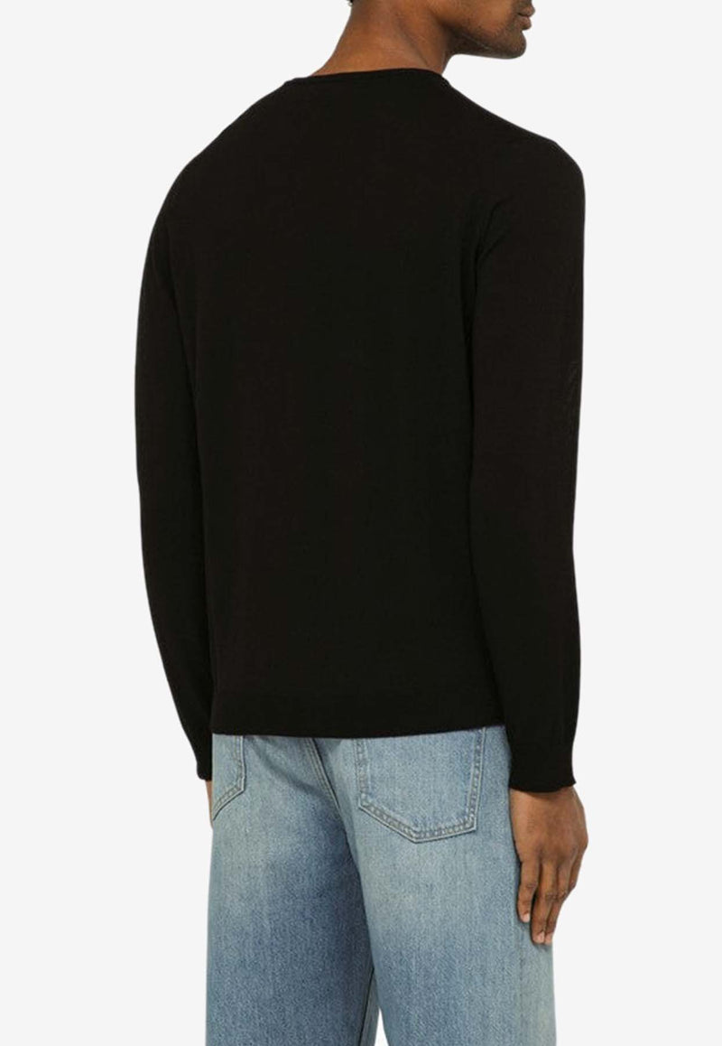 Roberto Collina Crewneck Basic Sweater Black