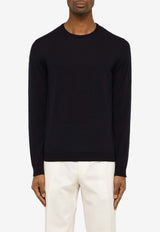 Roberto Collina Crewneck Basic Sweater Blue