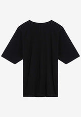 Rick Owens Oversized Crewneck T-shirt Black RU02D6274JA/P_RICKO-09