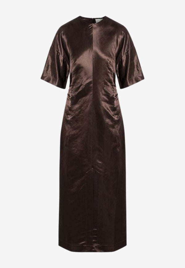 Loulou Studio Silk-Blend Maxi Dress Brown RUBYLI/Q_LOULO-DT